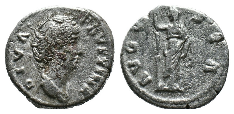 (Silver, 2.93g 18mm)Diva Faustina Senior (died AD 140/1). AR denarius. Rome, und...