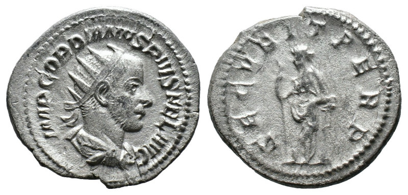 (Silver, 4.99g 24mm)Gordian III. Antoninianus. 241-243 AD. Antoninianus