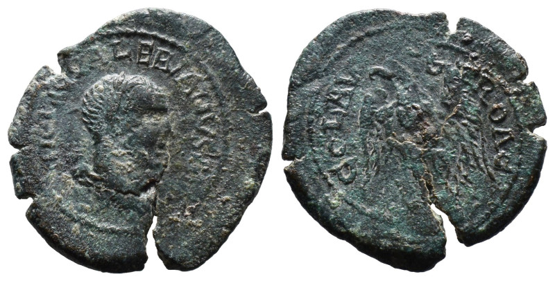 (Bronze, 6.51g 28mm)TROAS. Alexandria. Valerian I (253-260). As.
Obv: IMP LIC VA...