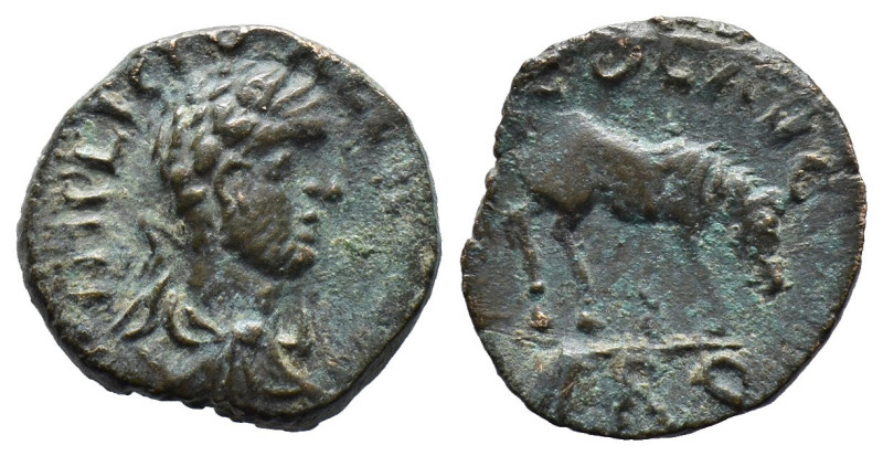 (Bronze, 5.08g 20mm)Valerian I Æ20 of Alexandria Troas, Troas. AD 253-260. Laure...