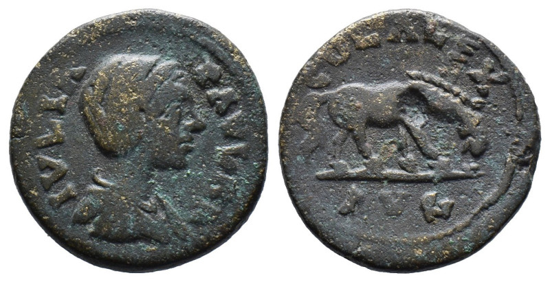 (Bronze, 7.63g 23mm)TROAS. Alexandria Troas. Julia Paula, Augusta, 219-220. IVLI...