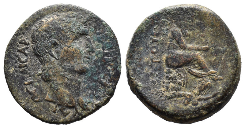 (Bronze, 11.71g 25mm)NORTHERN SYRIA or EASTERN CILICIA. Uncertain Caesarea. Clau...