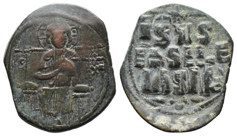 (Bronze, 8.10g 30mm) Byzantine. Anonymous (attributed to Constantine IX), c. 104...