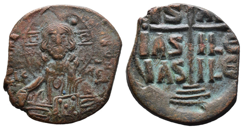 (Bronze, 10.57g 30mm) BYZANTINE EMPIRE. Time of Romanus III Argyrus. 1028-1034. ...