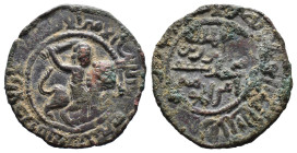(Bronze, 6.58g 28mm) ISLAMIC, Anatolia & al-Jazira (Post-Seljuk). Danishmendids (Kayseri) . 'Imad al-Din Dhu'l-Nun. AH 536-570 / AD 1142-1176. Æ Dirhe...