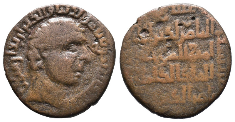 (Bronze, 12.01g 27mm) Artuqids of Mardin...Nâsir ad-dîn Artuq Arslân, 597-637 H/...