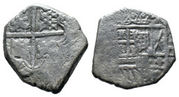 (Silver, 6.64g 21mm)Spain. Felipe II (1556-1598). AR 4 Reales
Cal. 296b.