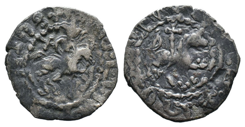 (Silver, 1.56g 20mm)Armenia, Cilician Armenia. Levon III AR Takvorin. 1301-1307....