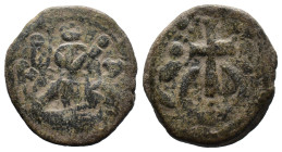 (Bronze, 7.21g 25mm)Crusaders Coins
CRUSADERS, Antioch AE23 Follis Tancred (Regent, 1101-1112) Second type.