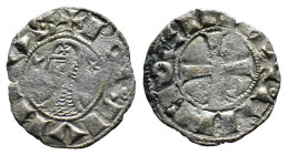 (Silver, 0.80g 17mm)Crusader States, Antioch (Principality). Bohémond III AR Denier. AD 1163-1201.
BOAMVHDVS (or similar), bust to right, wearing helm...