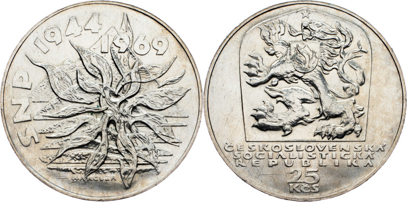 Czechoslovakia, 25 Korun 1969 Czechoslovakia, 25 Korun 1969, KM# 67|25th Anniver...