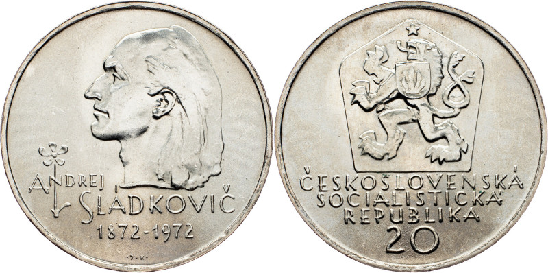 Czechoslovakia, 20 Korun 1972 Czechoslovakia, 20 Korun 1972, KM# 76|Centennial -...