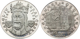 Czechoslovakia, Medal 1978, Kolářský Czechoslovakia, Medal 1978, Kolářský, 25,17 g, Ag (900/1000), 38mm|Charles IV.; UNC

Grade: UNC