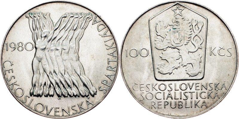 Czechoslovakia, 100 Korun 1980 Czechoslovakia, 100 Korun 1980, KM# 101|5th Spart...