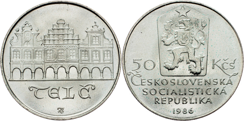 Czechoslovakia, 50 Korun 1986 Czechoslovakia, 50 Korun 1986, KM# 124|City of Tel...