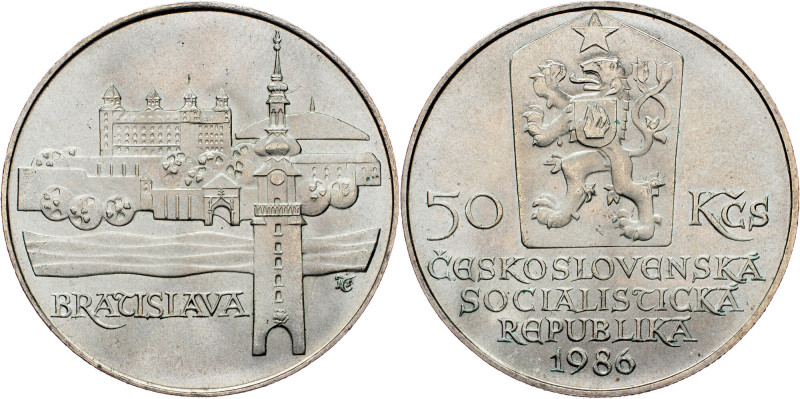 Czechoslovakia, 50 Korun 1986 Czechoslovakia, 50 Korun 1986, KM# 125|City of Bra...