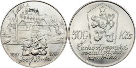 Czechoslovakia, 500 Korun 1987 Czechoslovakia, 500 Korun 1987, KM# 136|100 Years - Birth of Josef Lada; UNC

Grade: UNC