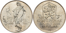 Czechoslovakia, 50 Korun 1988 Czechoslovakia, 50 Korun 1988, KM# 129|300 Years - Birth of Juraj Jánošík; UNC

Grade: UNC