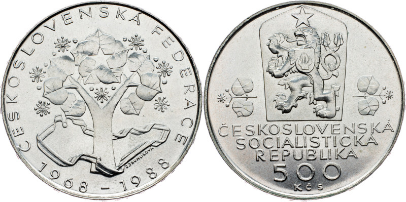 Czechoslovakia, 500 Korun 1988 Czechoslovakia, 500 Korun 1988, KM# 131|20 Years ...