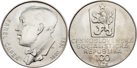 Czechoslovakia, 100 Korun 1990 Czechoslovakia, 100 Korun 1990, KM# 137|100 years - birth of Karel Čapek; UNC

Grade: UNC
