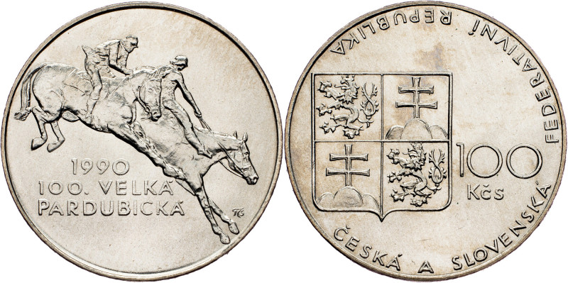 Czechoslovakia, 100 Korun 1990 Czechoslovakia, 100 Korun 1990, KM# 141|100th Vel...