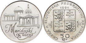 Czechoslovakia, 50 Korun 1991 Czechoslovakia, 50 Korun 1991, KM# 156|Mariánské Lázně; UNC

Grade: UNC
