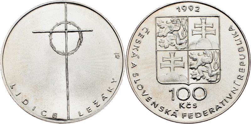 Czechoslovakia, 100 Korun 1992 Czechoslovakia, 100 Korun 1992, KM# 161|50th Anni...