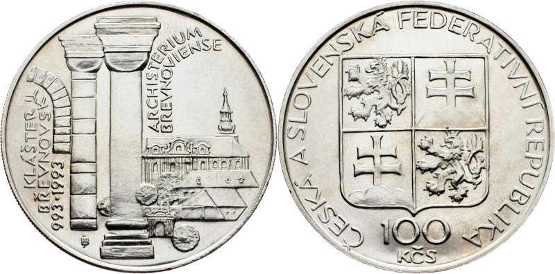 Czechoslovakia, 100 Korun 1993 Czechoslovakia, 100 Korun 1993, KM# 162|1000 Year...