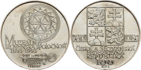 Czechoslovakia, 100 Korun 1993 Czechoslovakia, 100 Korun 1993, KM# 163|Slovak Museum Society Centennial; UNC

Grade: UNC