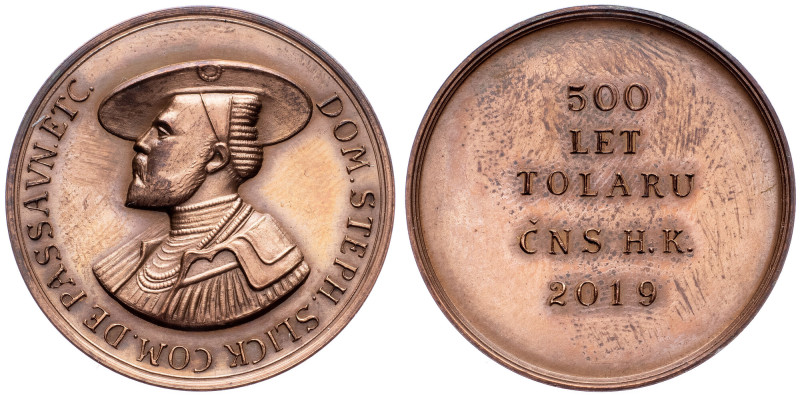 Czech Republic, Medal 2019 Czech Republic, Medal 2019, 18,639 g, Cu, ČNM A10/43b...