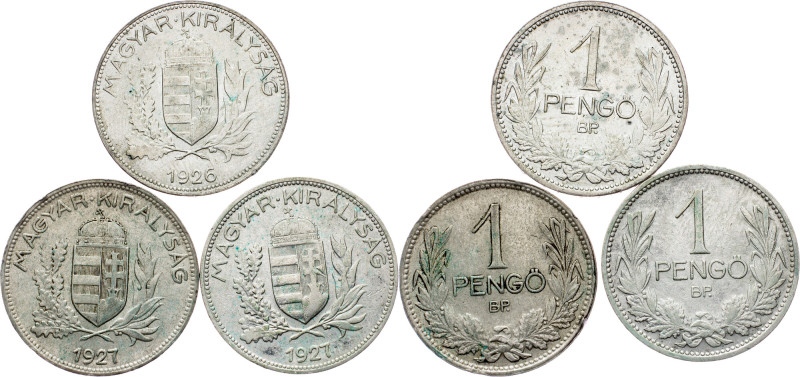 Hungary, 1 Pengo, BP, Lot of 3pcs Hungary, 1 Pengo, BP, KM# 510|Lot of 3pcs