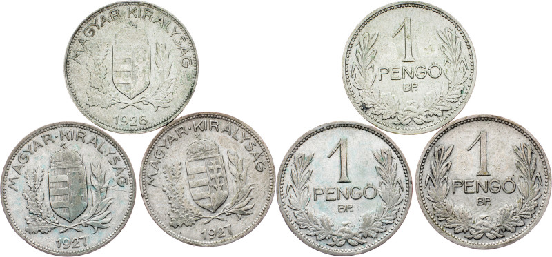 Hungary, 1 Pengo, BP, Lot of 3pcs Hungary, 1 Pengo, BP, KM# 510|Lot of 3pcs