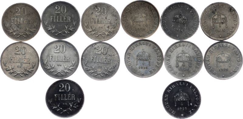 Hungary, Lot of 7pcs Hungary, Lot of 7pcs