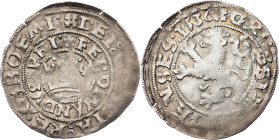 Ferdinand I., Prague Groschen 1536, Kuttenberg Ferdinand I., Prague Groschen 1536, Kuttenberg, Similiar as Chvojka C5/bK, BOEMI:|weakly strike; VF

...