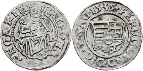 Ferdinand I., Denar 1535, KB, Kremnitz Ferdinand I., Denar 1535, KB, Kremnitz, ÉH. 745a; EF

Grade: EF