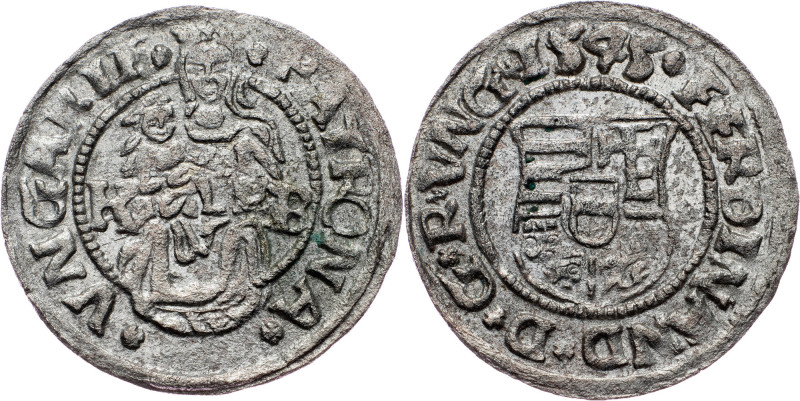 Ferdinand I., Denar 1545, KB, Kremnitz Ferdinand I., Denar 1545, KB, Kremnitz, É...