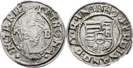 Ferdinand I., Denar 1549, KB, Kremnitz Ferdinand I., Denar 1549, KB, Kremnitz, ÉH. 745a; EF

Grade: EF