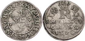 Rudolph II., Maley Groschen 1578, Budweis Rudolph II., Maley Groschen 1578, Budweis, HN. 3b (7c)|rare; VF

Grade: VF