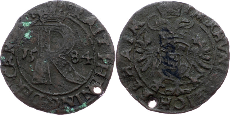 Rudolph II., Raitpfennig 1584, Joachimsthal Rudolph II., Raitpfennig 1584, Joach...
