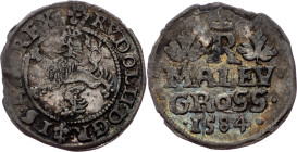 Rudolph II., Maley Groschen 1584, Prague Rudolph II., Maley Groschen 1584, Prague, HN. 20b (6c); VF

Grade: VF