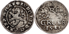 Rudolph II., Maley Groschen 1588, Kuttenberg Rudolph II., Maley Groschen 1588, Kuttenberg, HN. 3 (7a); VF

Grade: VF
