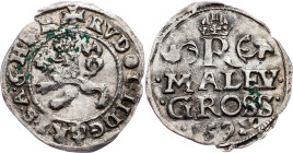 Rudolph II., Maley Groschen 159?, Prague Rudolph II., Maley Groschen 159?, Prague, HN. 38b (7a); aUNC

Grade: aUNC