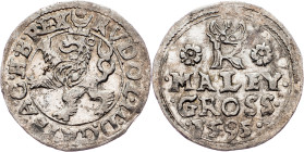 Rudolph II., Maley Groschen 1595, Joachimsthal Rudolph II., Maley Groschen 1595, Joachimsthal, HN. 8b (7c); aUNC

Grade: aUNC
