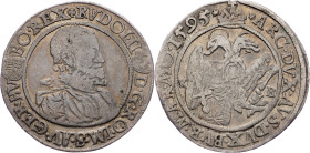 Rudolph II., 1/4 Thaler 1595, KB, Kremnitz Rudolph II., 1/4 Thaler 1595, KB, Kremnitz, Husz. 1046|toned; aVF

Grade: aVF