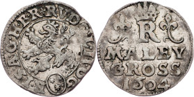 Rudolph II., Maley Groschen 1604, Prague Rudolph II., Maley Groschen 1604, Prague, HN. 45b (7a)|Very rare!; VF

Grade: VF