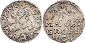 Rudolph II., Maley Groschen 1604, Kuttenberg Rudolph II., Maley Groschen 1604, Kuttenberg, HN. 14 (7a); VF+

Grade: VF+