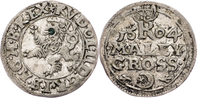 Rudolph II., Maley Groschen 1604, Joachimsthal Rudolph II., Maley Groschen 1604,...