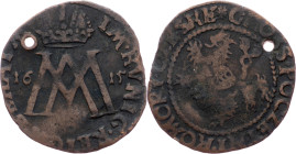 Matthias II., Raitpfennig 1615, Kuttenberg Matthias II., Raitpfennig 1615, Kuttenberg, Mrštík 121|hole; aVF

Grade: aVF