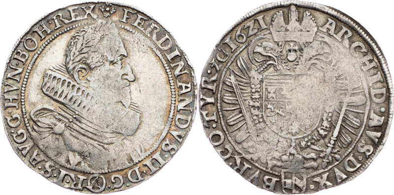 Ferdinand II., 1/2 Thaler 1621, Vienna Ferdinand II., 1/2 Thaler 1621, Vienna, H...