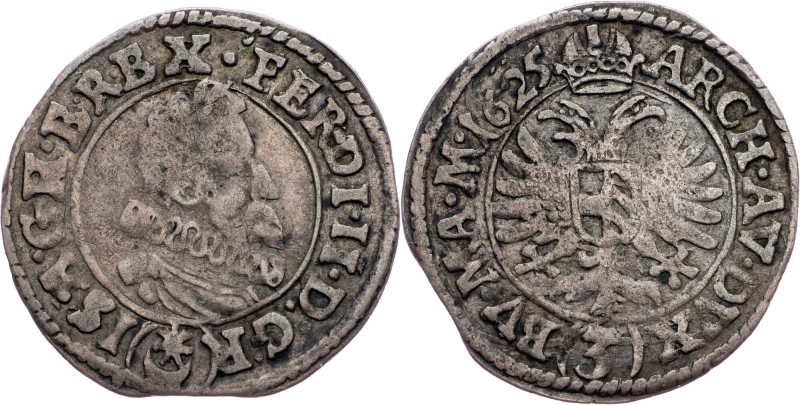 Ferdinand II., 3 Kreuzer 1625, Prague Ferdinand II., 3 Kreuzer 1625, Prague, Mkč...